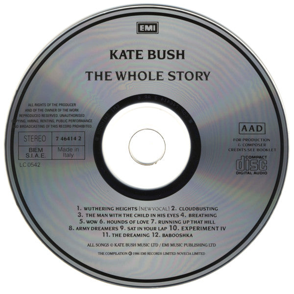 Kate Bush : The Whole Story (CD, Comp, RE)