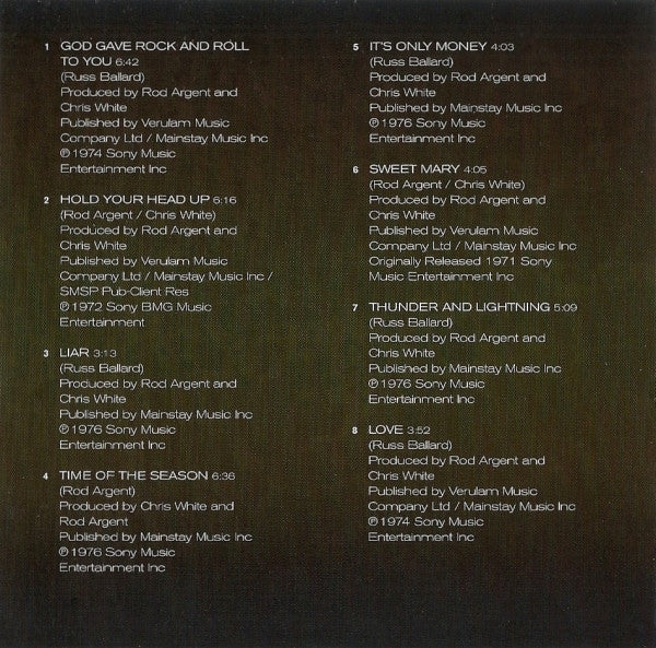 Argent : God Gave Rock And Roll To You - The Greatest Hits (CD, Comp)