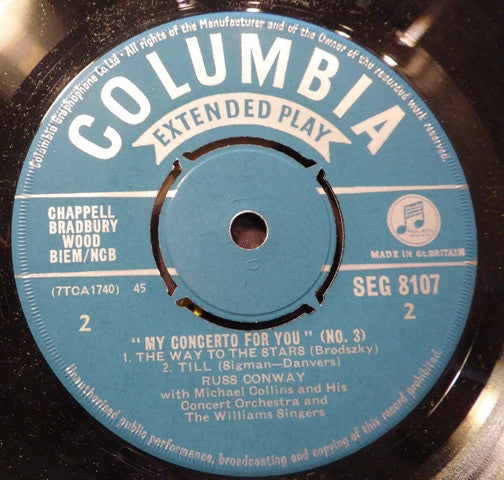 Russ Conway With Michael Collins And His Orchestra And The Williams Singers : My Concerto For You (No. 3) (7", EP)