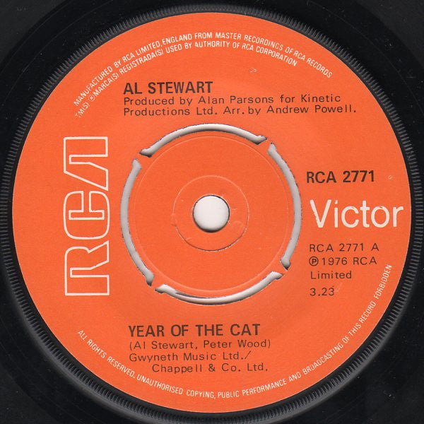 Al Stewart : Year Of The Cat (7", Single)