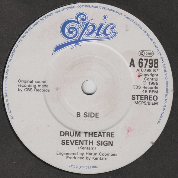 Drum Theatre : Living In The Past (7", Single)