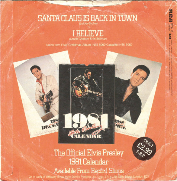 Elvis Presley : Santa Claus Is Back In Town (7", Single)