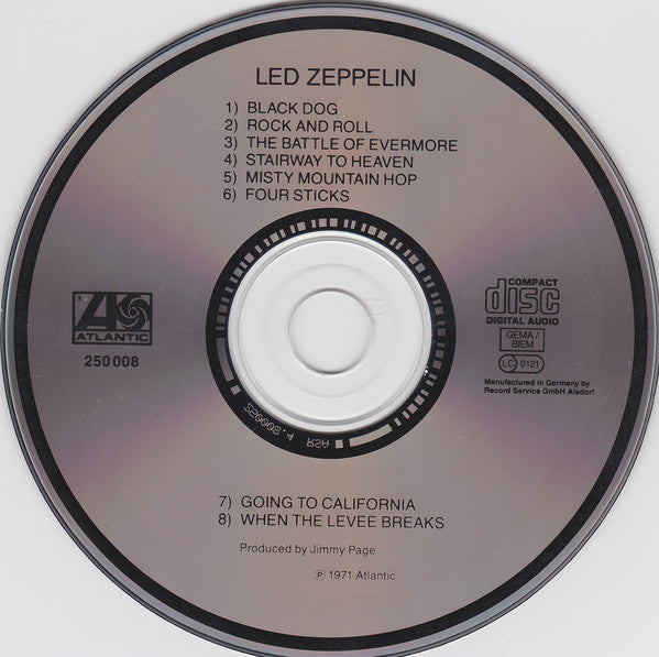 Led Zeppelin : Untitled (CD, Album, RE, RP)