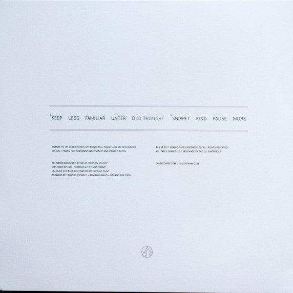 Nils Frahm : Felt (LP, Album)