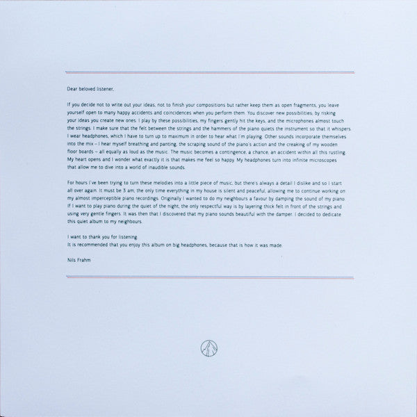 Nils Frahm : Felt (LP, Album)
