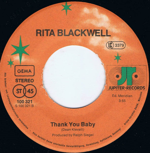 Rita Blackwell : Don't Go Dancing Without Me (7", Single)