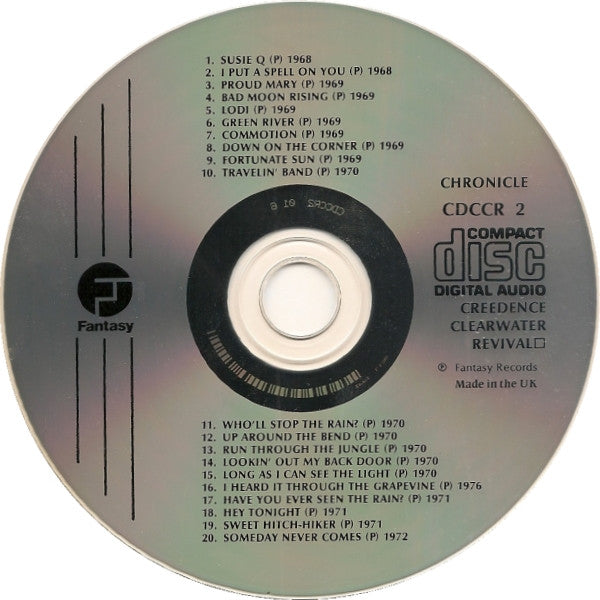Creedence Clearwater Revival Featuring John Fogerty : Chronicle (The 20 Greatest Hits) (CD, Comp, RE)