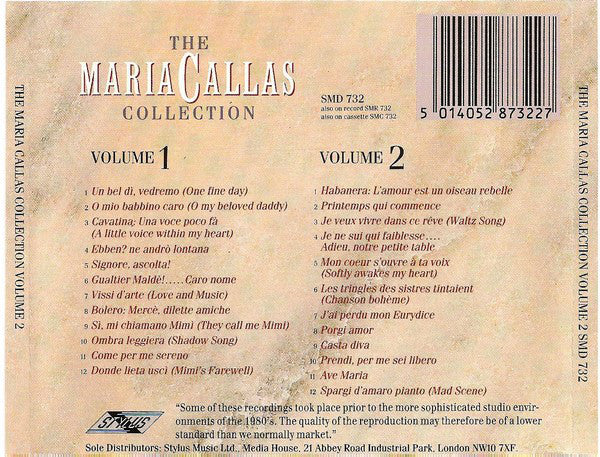 Maria Callas : The Maria Callas Collection (2xCD, Comp, Mono)