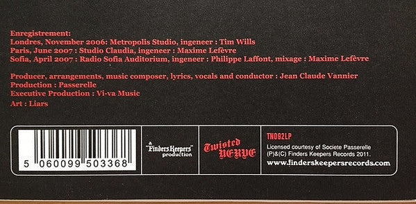 Jean-Claude Vannier : Roses Rouge Sang (LP, Album)