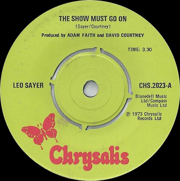 Leo Sayer : The Show Must Go On (7", Single, 4-p)