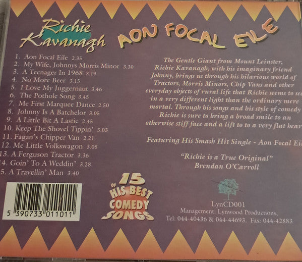 Richie Kavanagh : Aon Focal Eile - 15 Of His Best Comedy Songs (CD, Album)