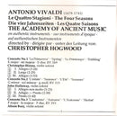 Antonio Vivaldi - The Academy Of Ancient Music, Christopher Hogwood / Alison Bury · Catherine Mackintosh · Christopher Hirons · John Holloway : Le Quattro Stagioni = The Four Seasons = Die Vier Jahreszeiten = Les Quatre Saisons (CD, Album, RP)