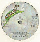 Carly Simon : You Belong To Me (7", Single)