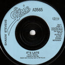 Shakin' Stevens : It's Late (7", Single, Blu)