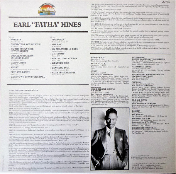 Earl Hines : Earl 'Fatha' Hines  (LP, Comp)