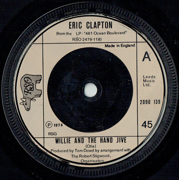 Eric Clapton : Willie And The Hand Jive (7")