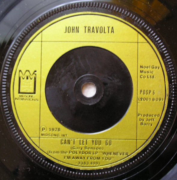 John Travolta : Sandy (7", Single, Gol)