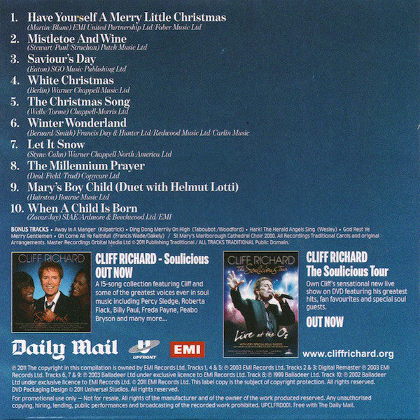 Cliff Richard : Christmas With Cliff (CD, Comp, Promo)