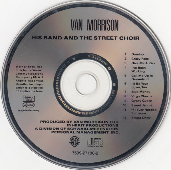 Van Morrison : His Band And The Street Choir (CD, Album, RE)