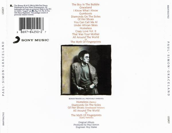 Paul Simon : Graceland (CD, Album, RE, RM, Exp)