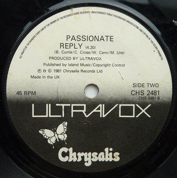 Ultravox : Vienna (7", Single, Pap)