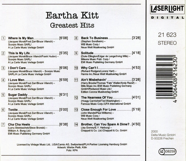Eartha Kitt : Greatest Hits (2xCD, Comp + Box)