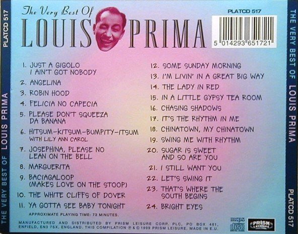 Louis Prima : The Very Best Of Louis Prima (CD, Comp)