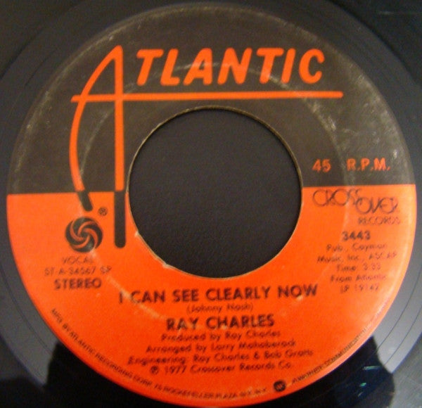 Ray Charles : I Can See Clearly Now / Anonymous Love (7", Single)