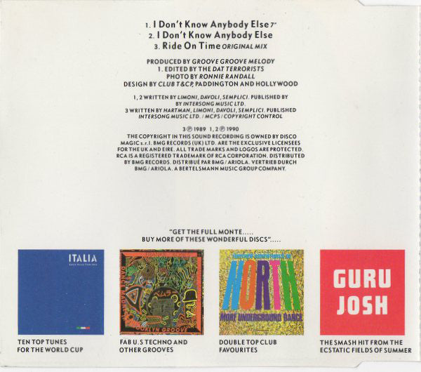 Black Box : I Don't Know Anybody Else (CD, Single)