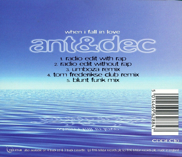 Ant & Dec : When I Fall In Love (CD, Single, Ltd)