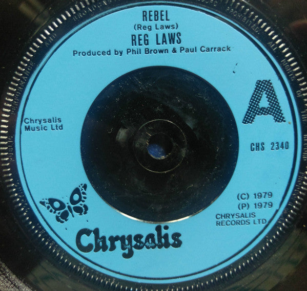 Reg Laws : Rebel (7", Blu)