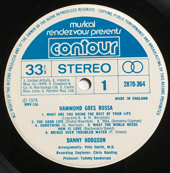 Danny Hodgson : Hammond Goes Bossa (LP)