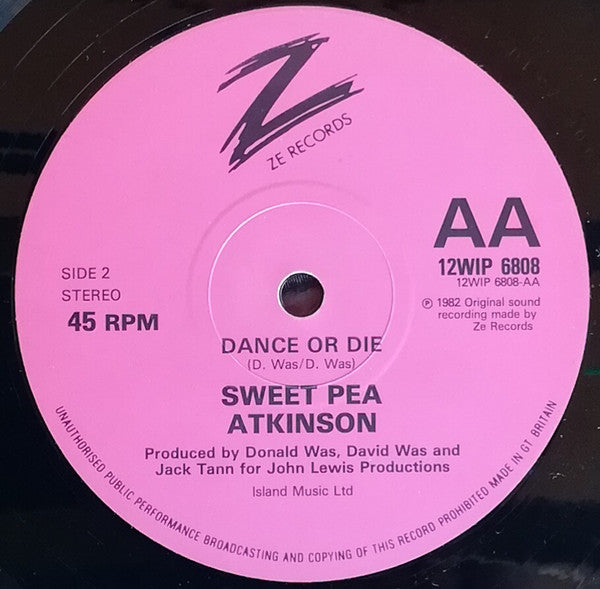 Sweet Pea Atkinson : Don't Walk Away / Dance Or Die (12")