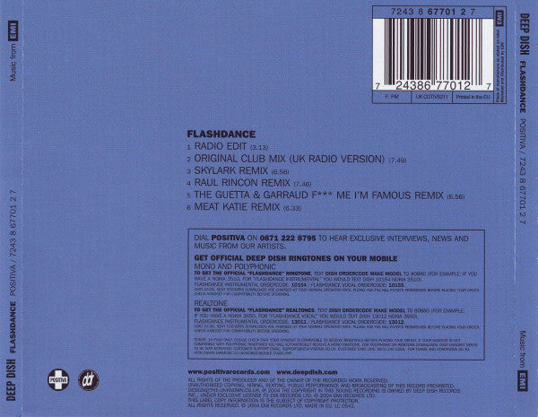 Deep Dish : Flashdance (CD, Maxi)