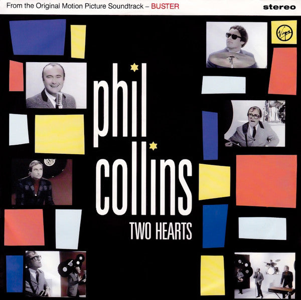 Phil Collins : Two Hearts (7", Single, Bla)