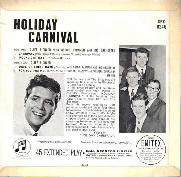 Cliff Richard : Holiday Carnival (7", EP, Mono)