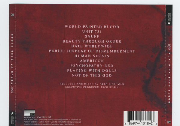 Slayer : World Painted Blood (CD, Album, Ltd)