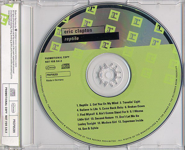 Eric Clapton : Reptile (CD, Album, Promo)