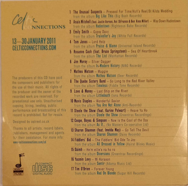 Various : Celtic Connections 13 - 30 January 2011 (CD, Comp, Promo)