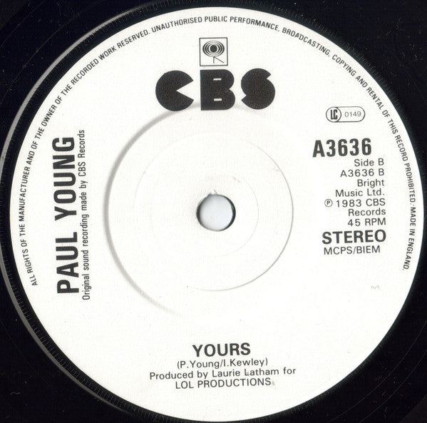 Paul Young : Come Back And Stay (Single Remix Version) (7", Single, Sea)