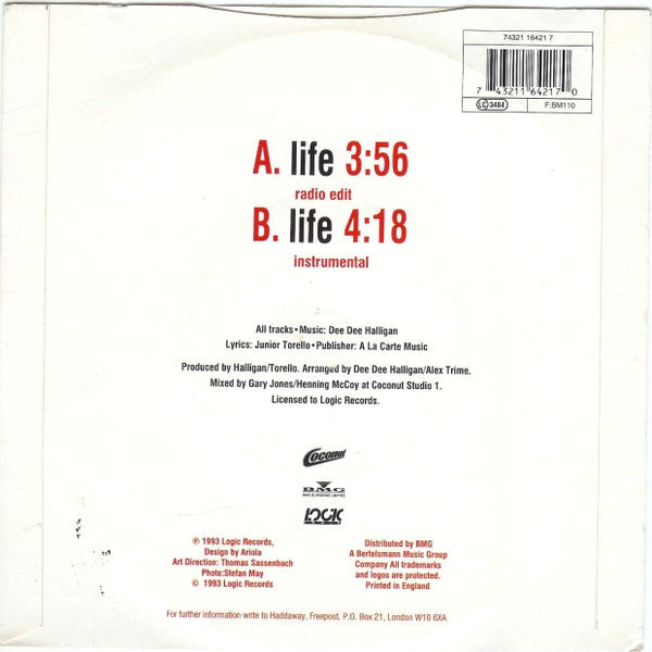 Haddaway : Life (7", Single, Sil)