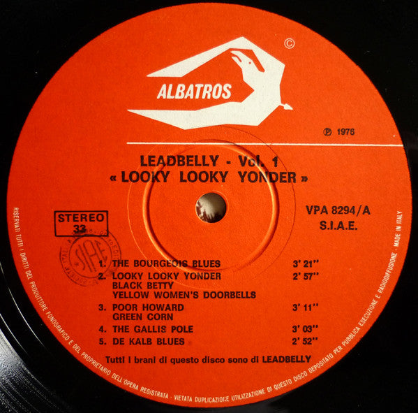 Leadbelly : Looky Looky Yonder Vol. 1 (LP, Comp)