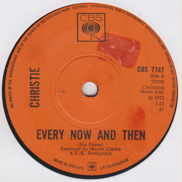 Christie : Iron Horse (7", Single)