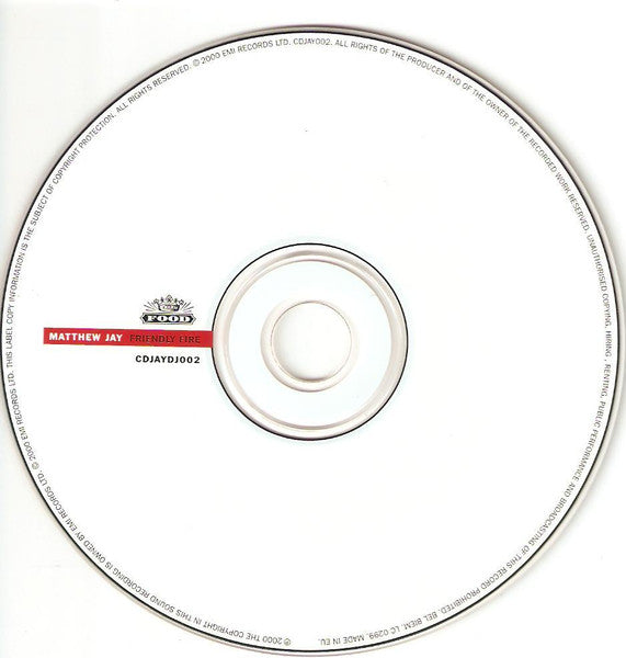 Matthew Jay : Friendly Fire (CD, EP, Promo)