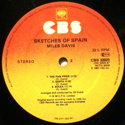 Miles Davis : Sketches Of Spain (LP, Album, RE)