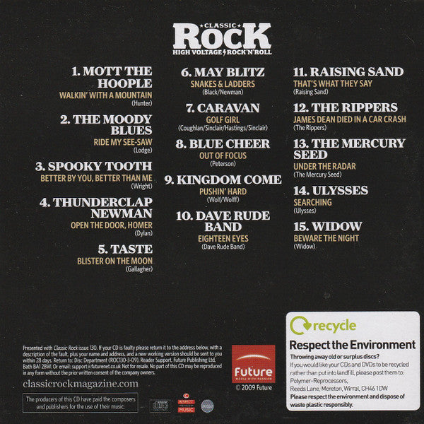 Various : Classic Rock Presents Lost Tunes (CD, Comp)