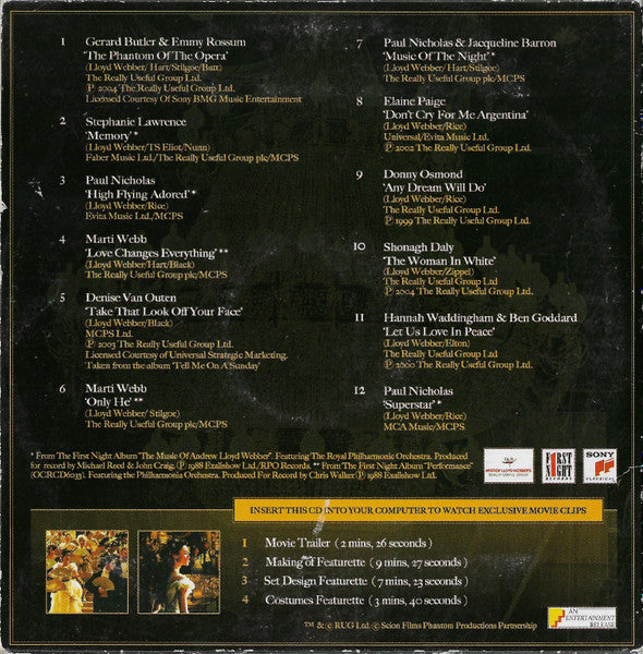 Various : Exclusive Andrew Lloyd Webber Showcase (CD, Comp, Enh, Promo)