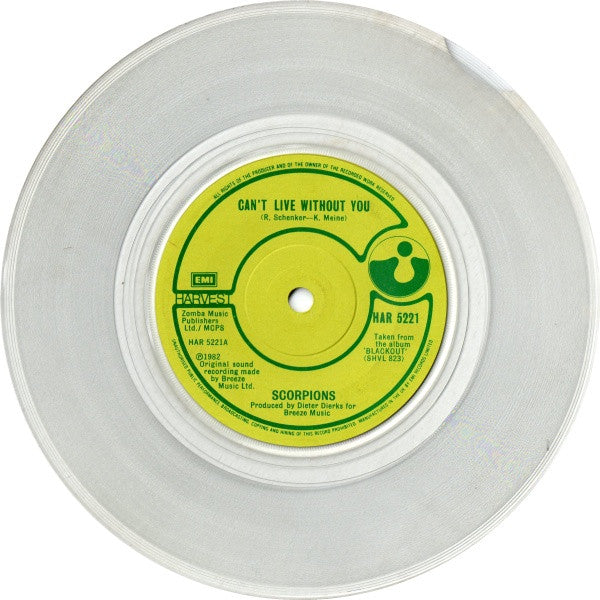 Scorpions : Can't Live Without You (7", Single, Tra)