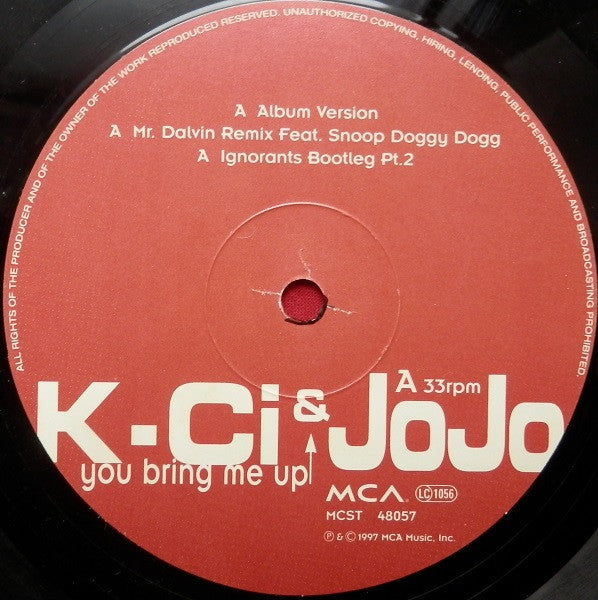 K-Ci & JoJo : You Bring Me Up (12")