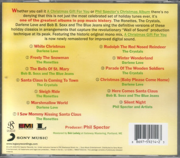 Phil Spector : A Christmas Gift For You From Phil Spector (CD, Album, Mono, RE, RM)